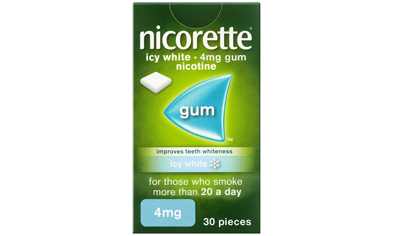 NICORETTE GUM ICY WHITE 4MG 30