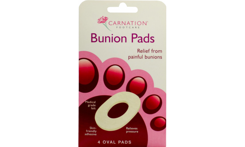 CARNATION BUNION PADS FOOTCARE OVAL 4S